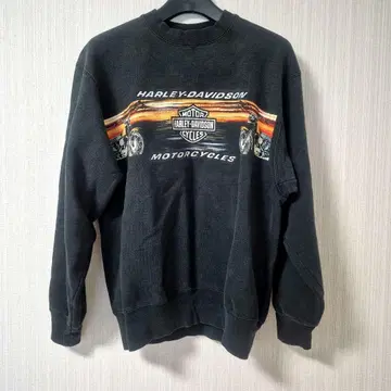 할리데이비슨 맨투맨 90s 희귀 디자인 로고 자수 구제 의류