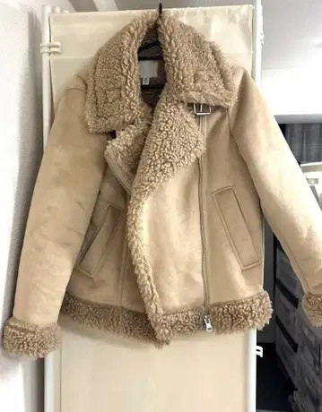 H&M 베이지 보아 자켓 집업 S 사이즈