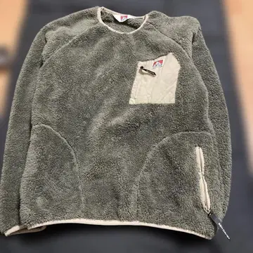 BEN DAVIS 올리브 그린 플리스 트레이닝복