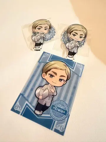 진격의 거인 프린스 호텔 콜라보 레스토랑 엘빈 미니 아크릴 스탠드 세트