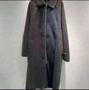 ABITOKYO 스웨이드 도킹 보아 롱 코트