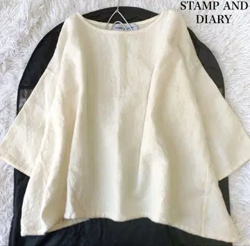 STAMP AND DIARY 상의 풀오버 린넨 울 일본제