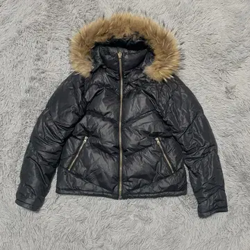 다운 자켓 퍼 포함 블랙 y2k 사이즈 2