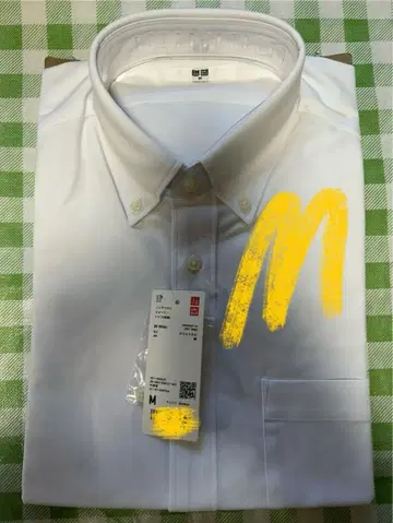 UNIQLO 논아이론 저지 셔츠 (긴팔) M 화이트