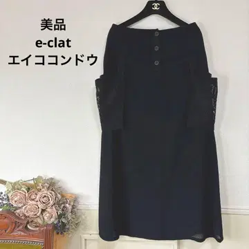 46 새상품급 e-clat 에이코 코도우 블랙 스커트