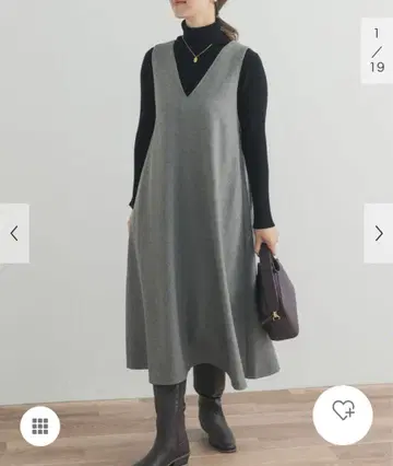 택 포함 새상품 DOORS 멜란지 BACK 턱 플레어 점프 스커트