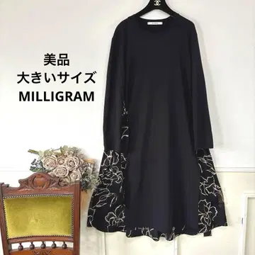 54 새상품급 빅 사이즈 MILLIGRAM 플라워 원피스