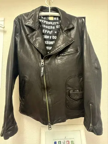 ReZARD 블랙 가죽 자켓 L