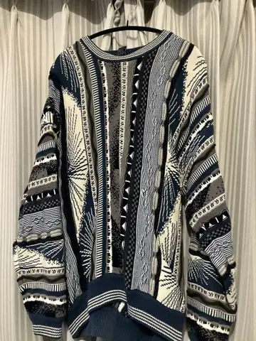 north wales 기하학 패턴 니트 스웨터 M