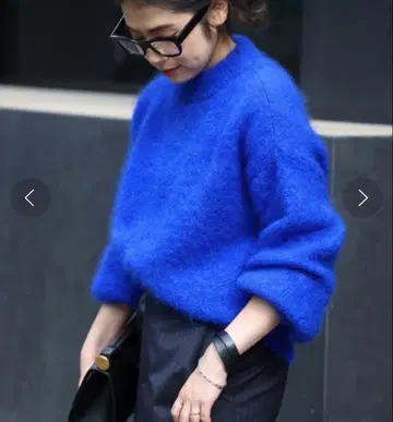 AP STUDIO surprise 모헤어 믹스 풀오버 블루