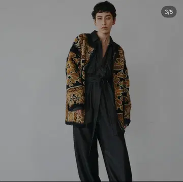 아메리빈티지 러그 패턴 니트 자켓