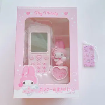 산리오 폴더폰 모양 탁상시계 마이멜로디 레트로