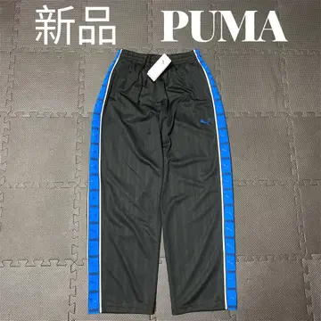새상품 푸마 PUMA 트랙 팬츠 초와이드 y2k 블랙 블루
