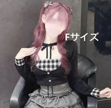 깅엄 앙상블 상의 HONEYMEW 블랙 허니뮤우