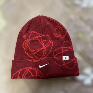 NIKE 나이키 일본 국기 택 니트 모자 비니 빨간색