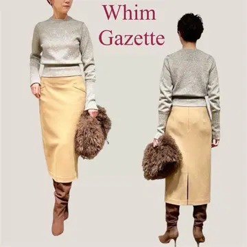 Whim Gazette 라메 니트 풀오버 베이지