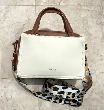 FIRANO 숄더백 화이트/브라운
