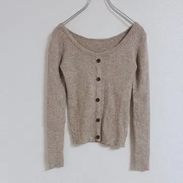 그레일 가디건 리브 니트 겉옷 U넥 겉옷 dr282 S