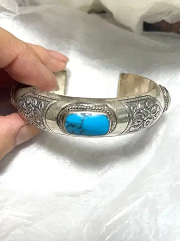 [미사용 새상품] 터콰이즈 실버 뱅글