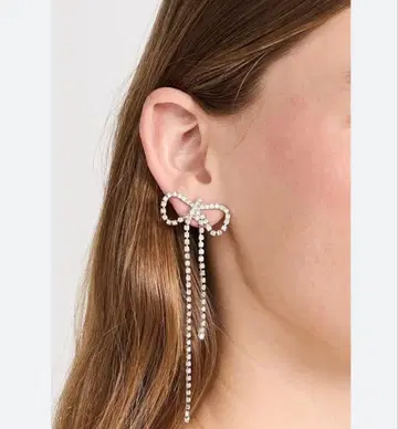 Lelet NY 크리스탈 리본 귀걸이