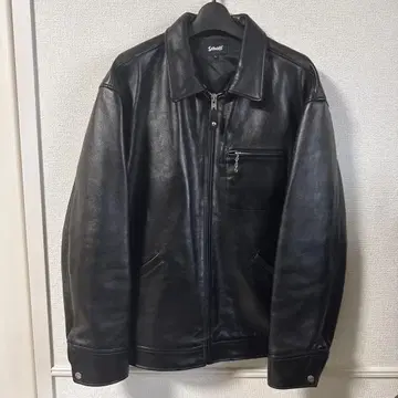 Schott LEATHER TRACKER JACKET XL 사이즈