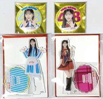 AKB48 웬디즈 야기 아이즈키 아크릴 스탠드 캔뱃지 4종 세트