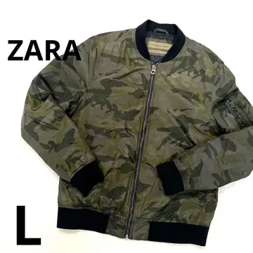 ZARA MAN 자라맨 패딩 자켓 MA-1 L 카모플라주 카키