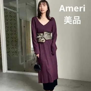 새상품급 Ameri CHAMBRAY LIKE 2WAY LONG KNIT