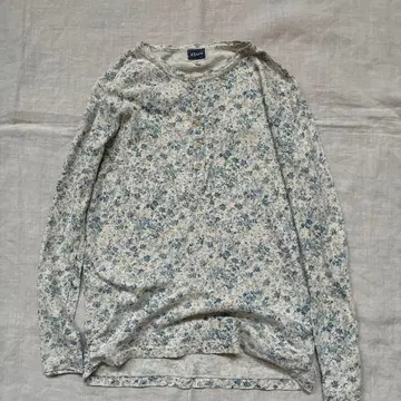 45rpm 45R 작은 꽃 패턴 티셔츠 블루