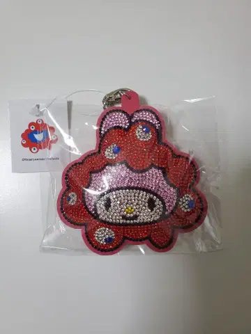 만박 미야쿠미야쿠 반짝이 가죽 키링 마이멜로디