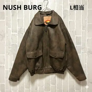 NUSH BURG A-2 G-1 플라이트 자켓 페이크 가죽 자켓