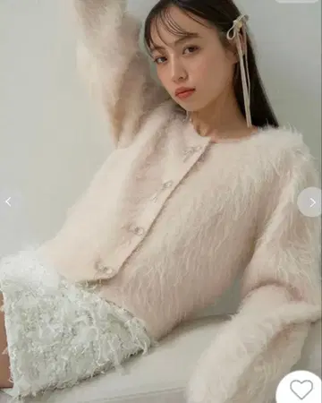 리본 비쥬 가디건 snidel