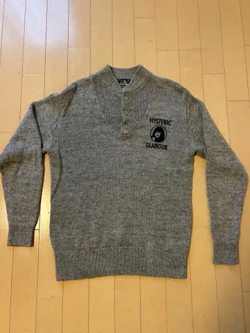 HYSTERIC GLAMOUR 버튼 하이넥 스웨터 S 그레이