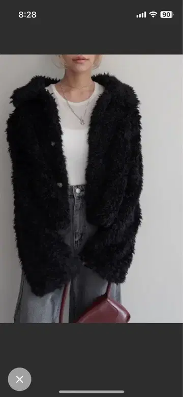 라식 스텐 칼라 퍼 숏 블루종