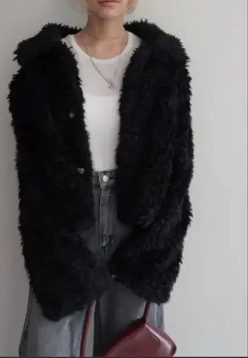 라식 스텐 칼라 퍼 숏 블루종