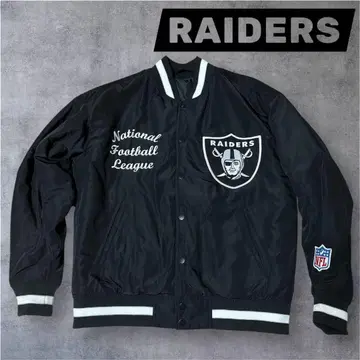 [ NFL ] RAIDERS 레이더스 바시티 자켓 자수 GU 콜라보