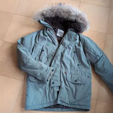 백넘버 (s) 모즈 코트*퍼 후드*안감*아메카지*그린