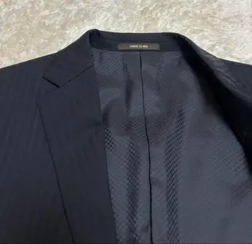 COMME CA MEN 블랙 스트라이프 울 자켓 사이즈 48