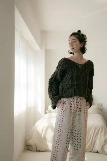 이케다 이즈미 PUR patchwork handknit 스웨터