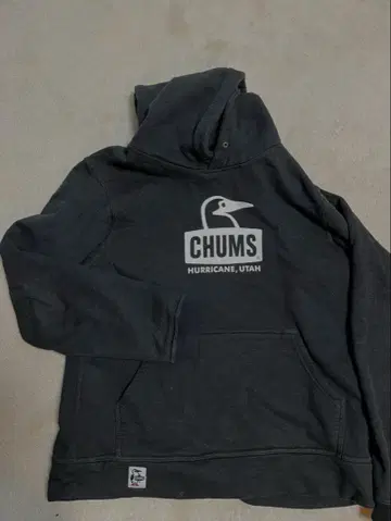 CHUMS 블랙 후드티