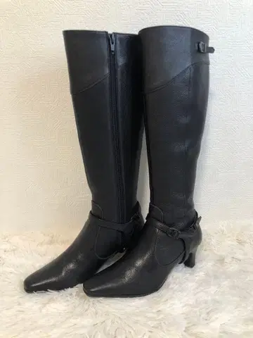 [ 새상품급 ] 엘레강스 히미코 천연 가죽 롱 부츠