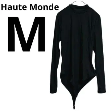 Haute Monde [ M ] 블랙 터틀넥 바디 수트 긴팔