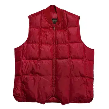 70s 블랙 택 Eddie Bauer 퀼팅 다운 베스트 빨간색