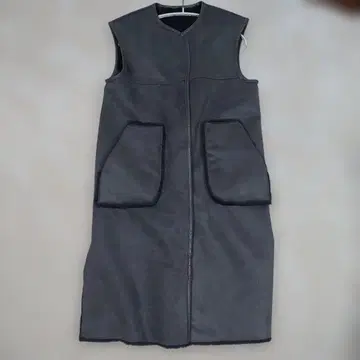 QTUME 리버서블 페이크 무스탕/에코퍼 롱베스트