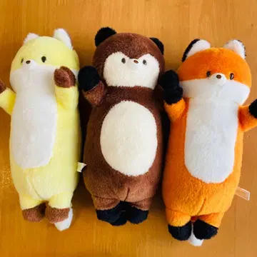 꽉 잡아! 여우와 너구리와 냥코 봉제 인형 3개 세트