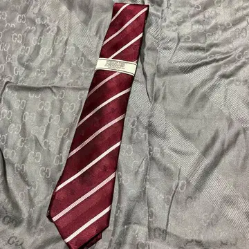 PEANUTS 택 포함 스트라이프 패턴 넥타이