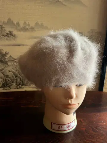 라이트 그레이 퍼풍 베레모