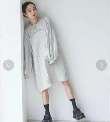 JEANASIS 워셔 로고 미니 원피스