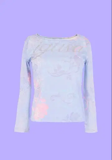 igusa 193 FROST3/4SLEEVETOP 티셔츠 롱티 스카이블루