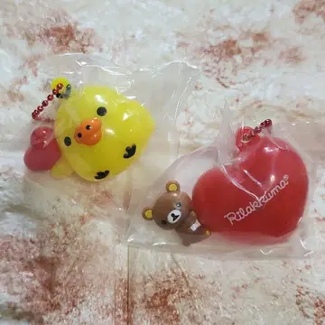 리락쿠마 하트 라이트 키링 키이로이토리 리락쿠마 세트